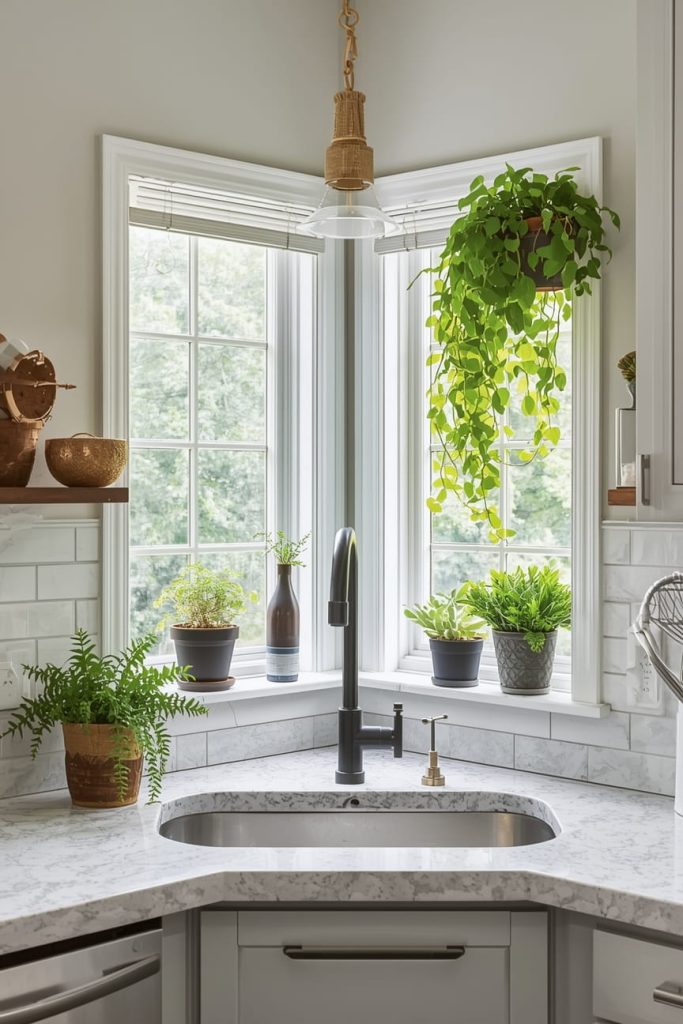 Corner Kitchen Window Seating Ideas for Cozy Corners