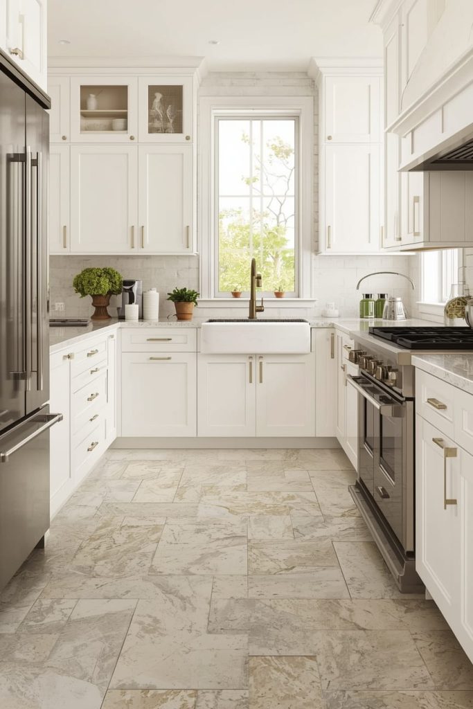 Dark Wood Floors With White Cabinets for Bold Contrast