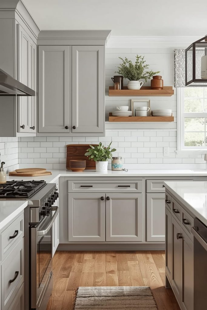 Distressed Farmhouse Kitchen Cabinets for Vintage Charm