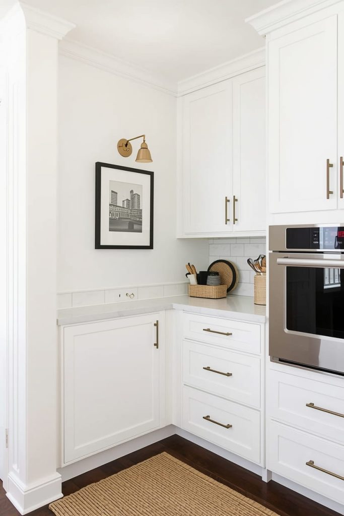End of Kitchen Cabinet Open Shelving