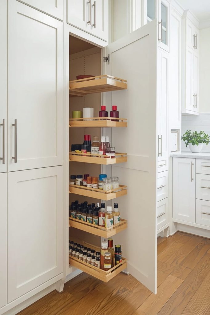 End of Kitchen Cabinet Seating Nook