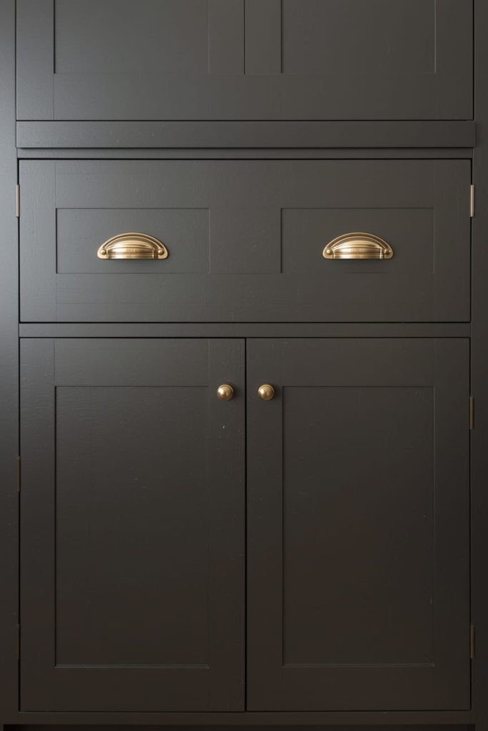 Farmhouse Kitchen Cabinets with Mixed Hardware
