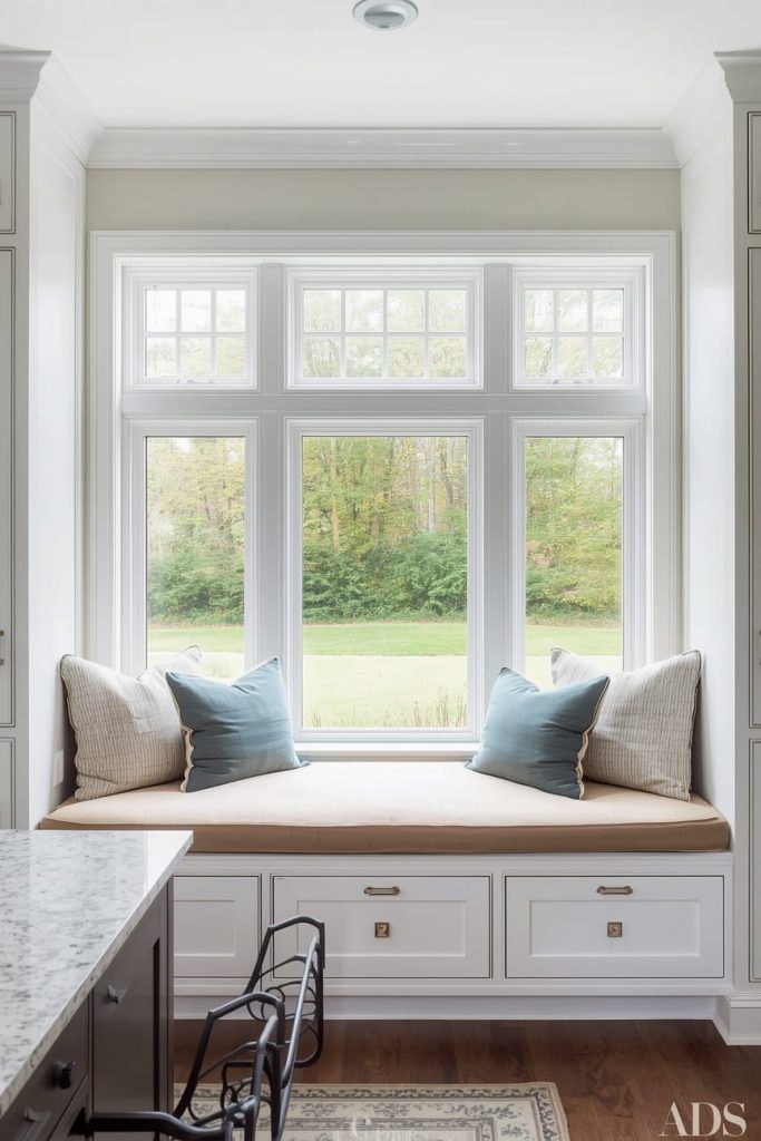 Farmhouse Large Kitchen Window Ideas with Classic Charm