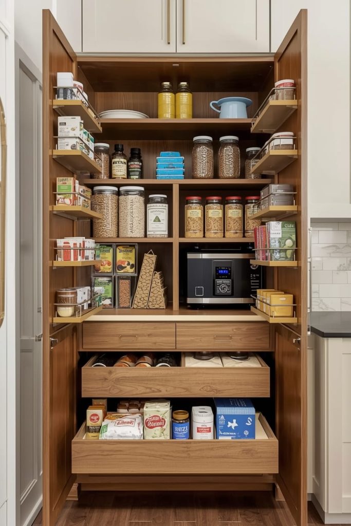 Full Height Cabinets in White or Light Finishes