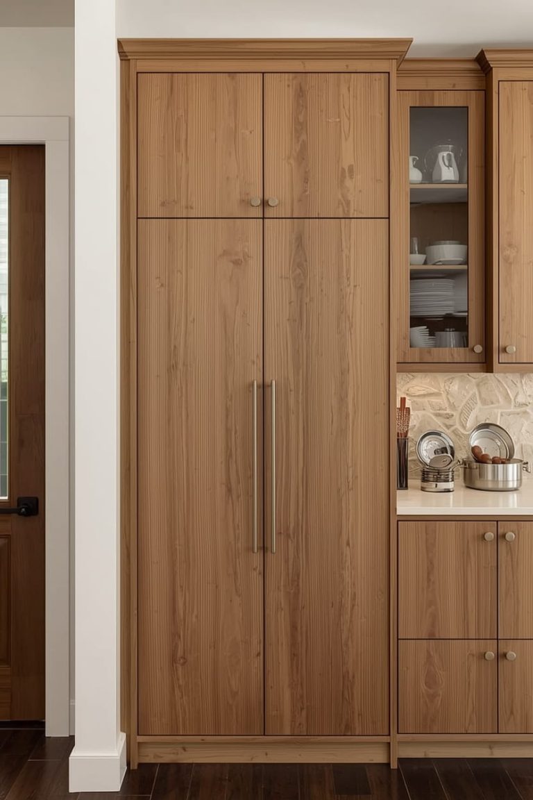 Glass-Front Pantry Cabinets