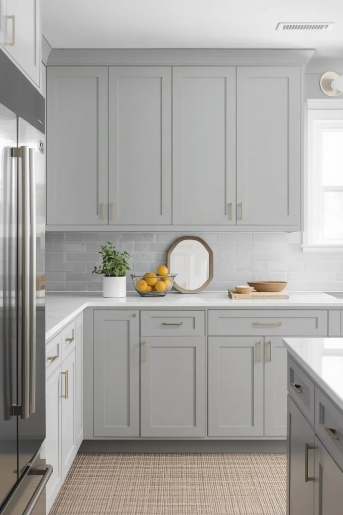 Gloss Finish Kitchen Cabinets for Small Space