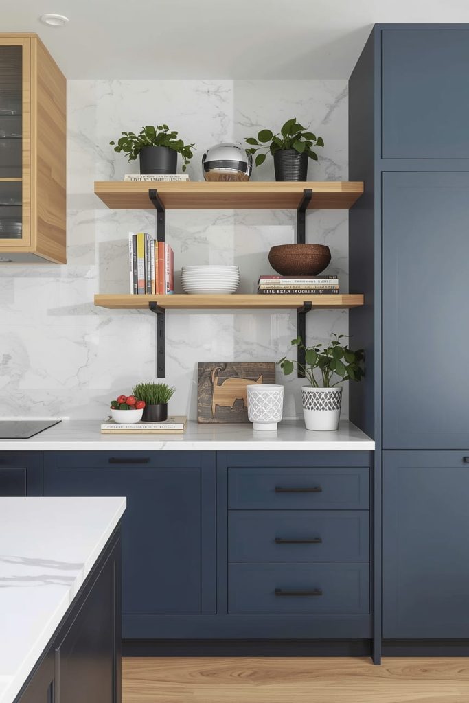 Hidden Storage on Cabinet Sides for a Minimal Look