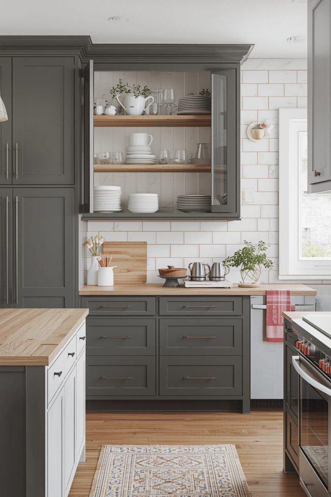 Inset Farmhouse Cabinets for a Sophisticated Look