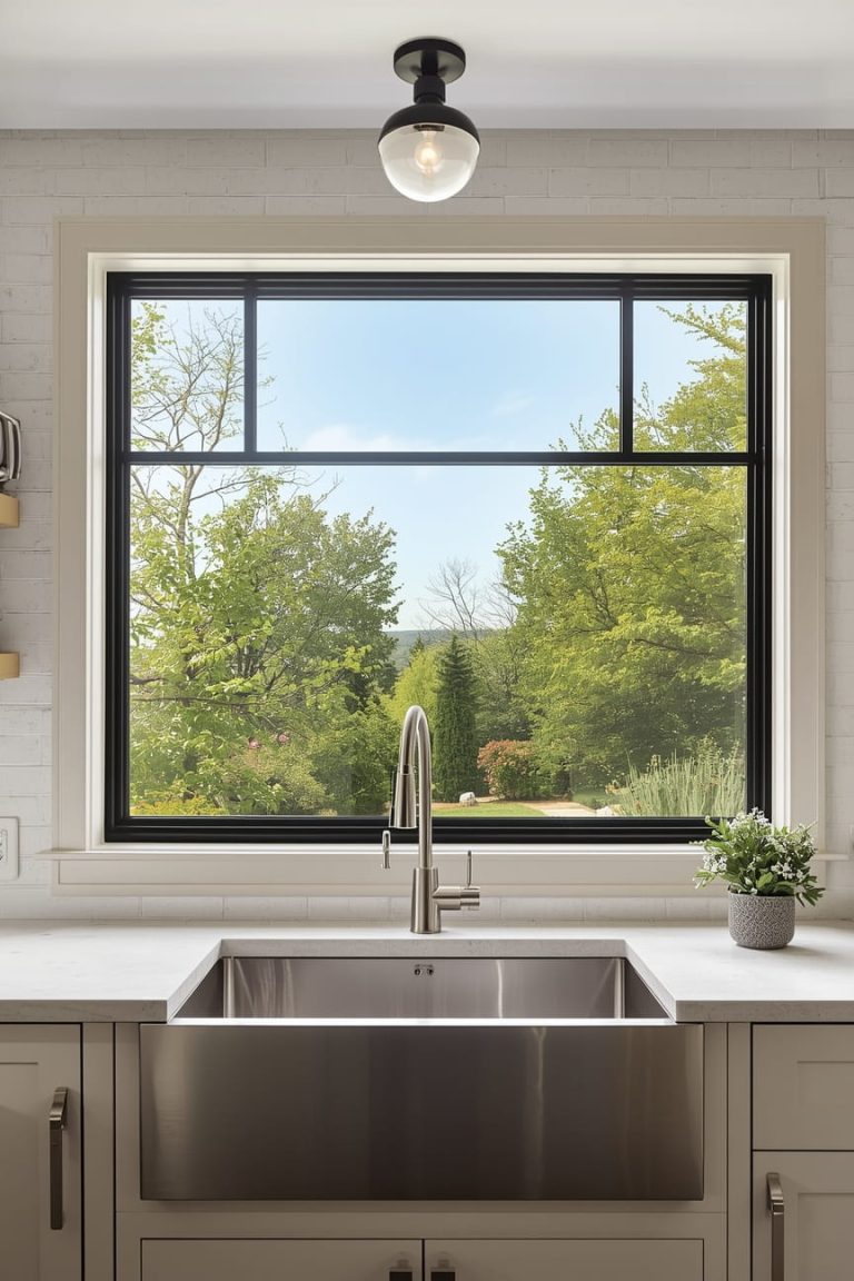 Large Kitchen Window Above Sink for Everyday Functionality