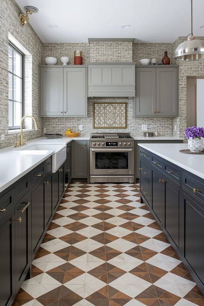  Linoleum Flooring Patterns for Creative Kitchen Design
