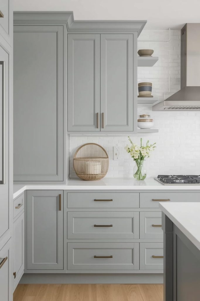 Matte Grey Kitchen Cabinets for a Soft, Modern Finish