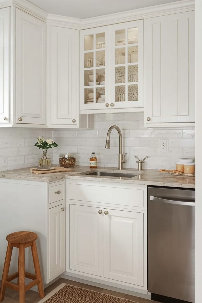 Minimalist Upper Cabinets Without Doors