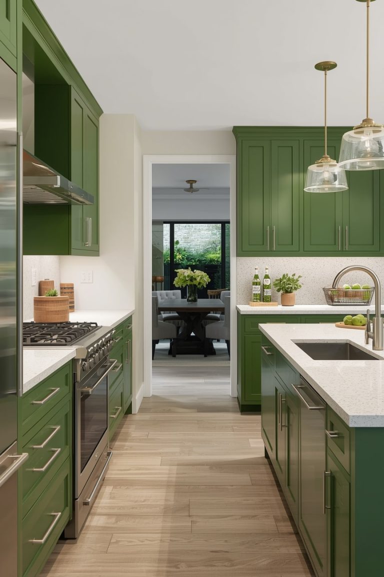 Mint Green Retro Kitchen with 1950s Charm-min