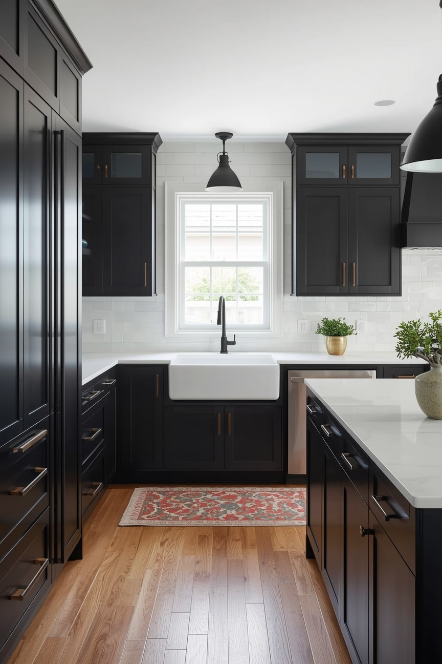 13 Black and White Farmhouse Kitchen Ideas for a Timeless, Cozy Look