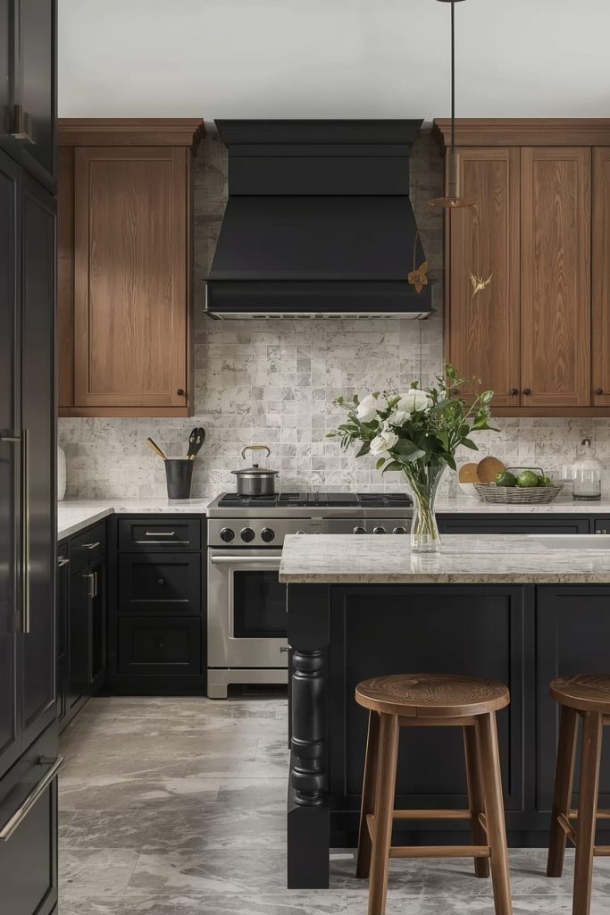 Modern Walnut & Black Combo