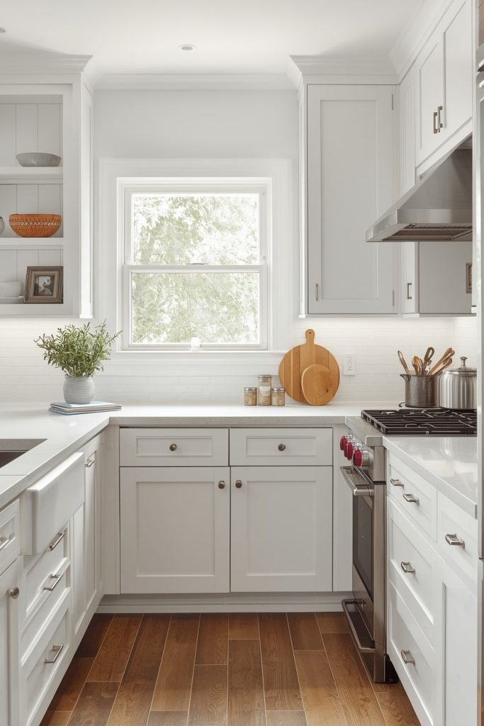 Monochromatic Kitchen Cabinet Colors for Small Kitchens