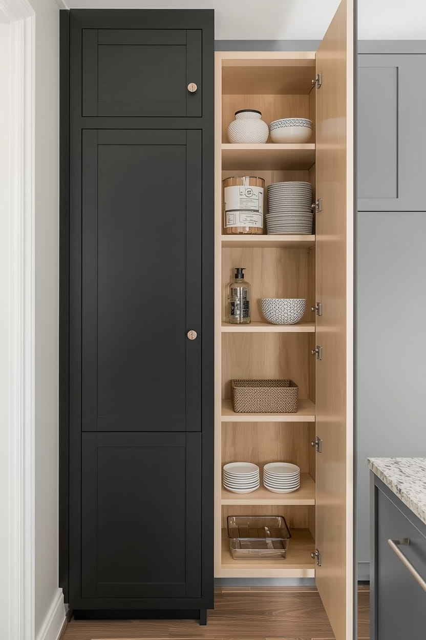 Photo inspiration: Gallery Detail: 9 Narrow Kitchen Cabinet Ideas For Smart Space Saving Storage