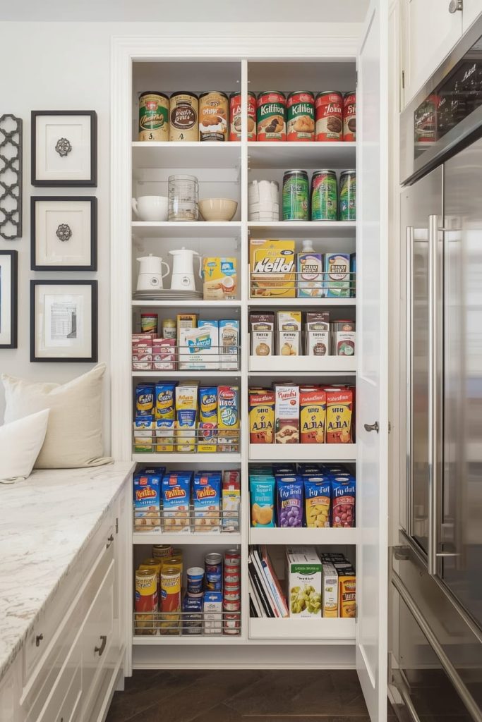 Narrow Pantry Cabinet Kitchen Ideas for Smart Food Storage