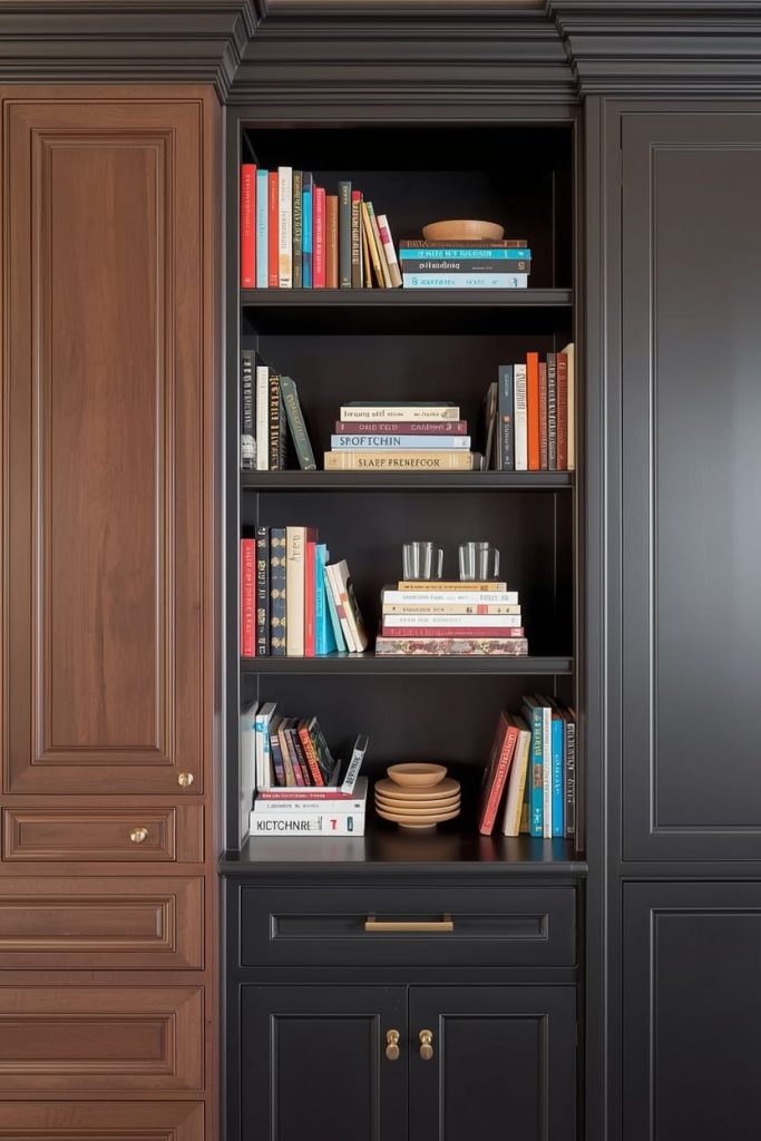 Open Shelves for Vertical Storage