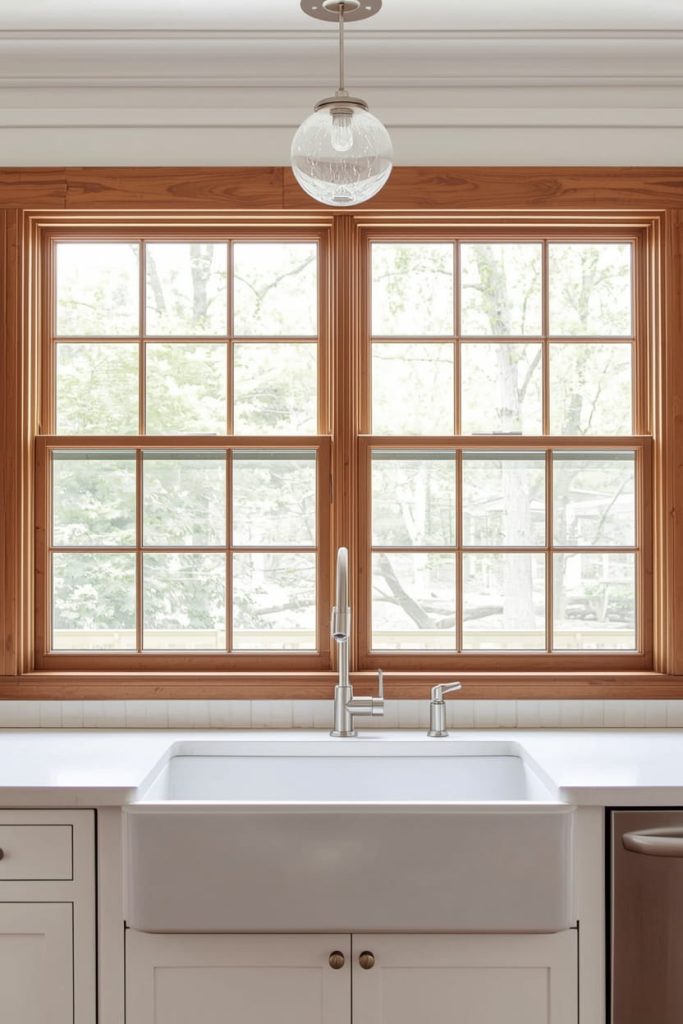 Oversized Kitchen Window with Seating for Cozy Appeal