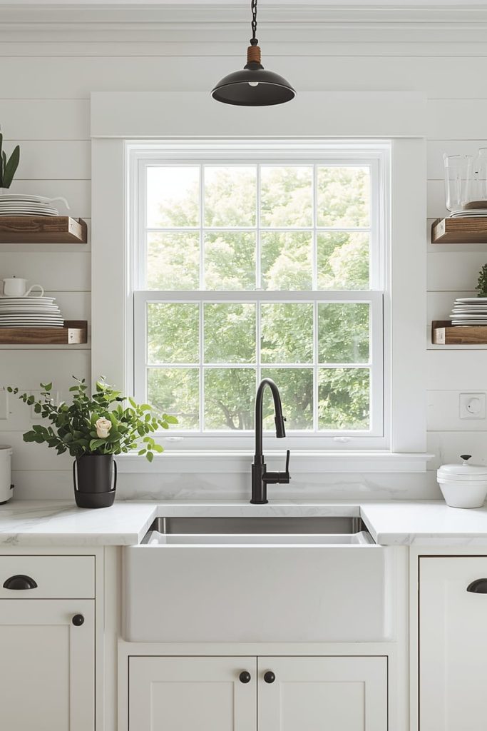 Rustic Kitchen Window for Small Kitchen Spaces