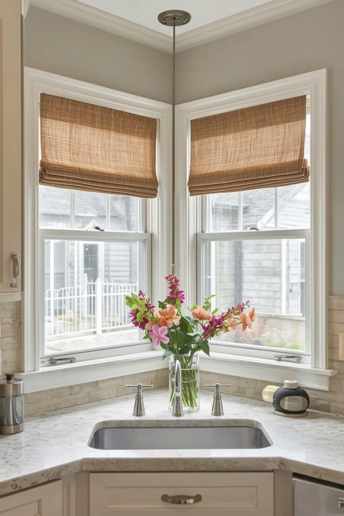 Small Kitchen Corner Window Ideas That Feel Spacious