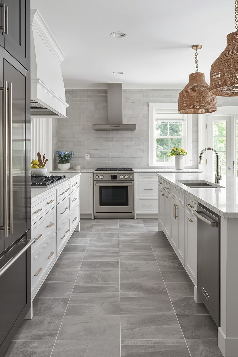 11 Gray Tile Kitchen Floor Ideas for Modern & Timeless Homes