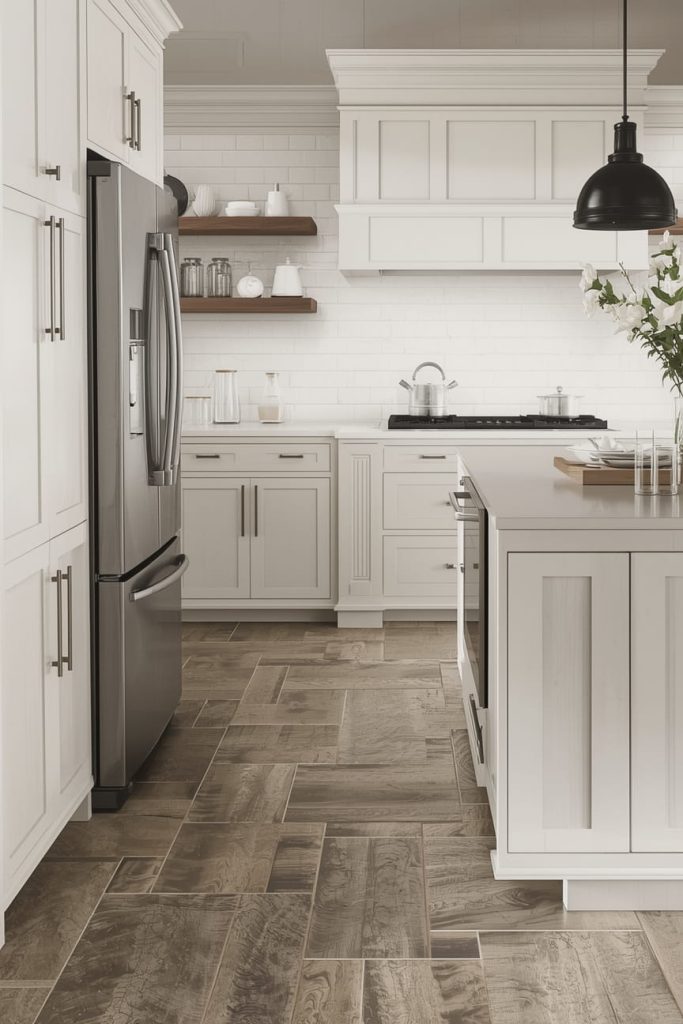 Taupe Kitchen Flooring for Understated Elegance