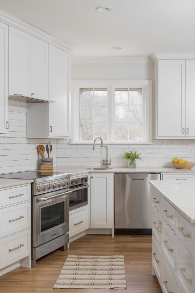 White Farmhouse Kitchen Cabinets for a Bright, Classic Look