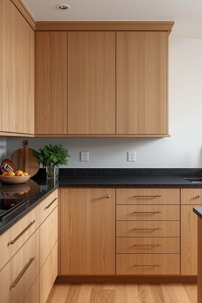 White Kitchen Cabinets with Dark Granite Countertops