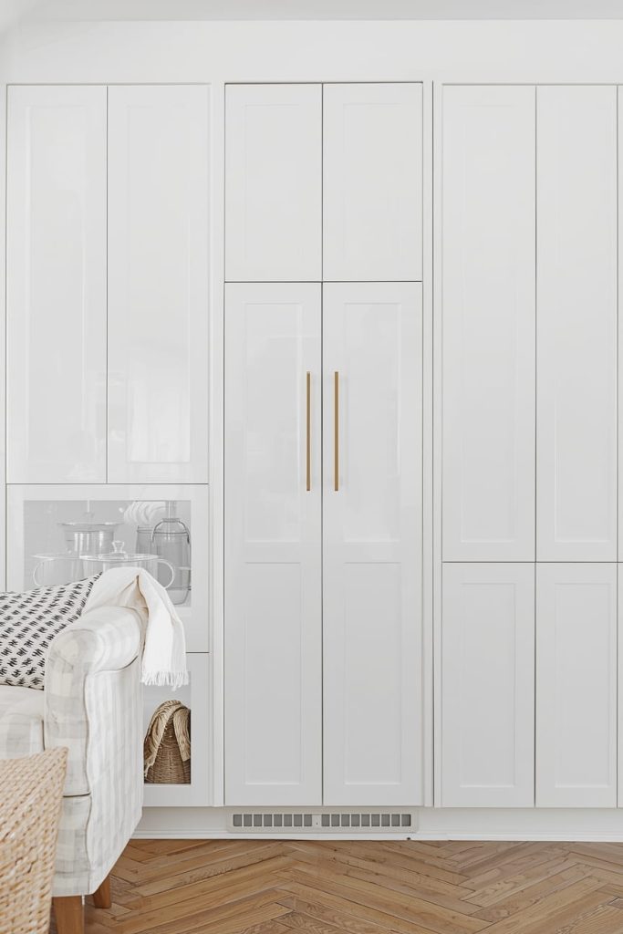 White Kitchen Cabinets with Open Shelving