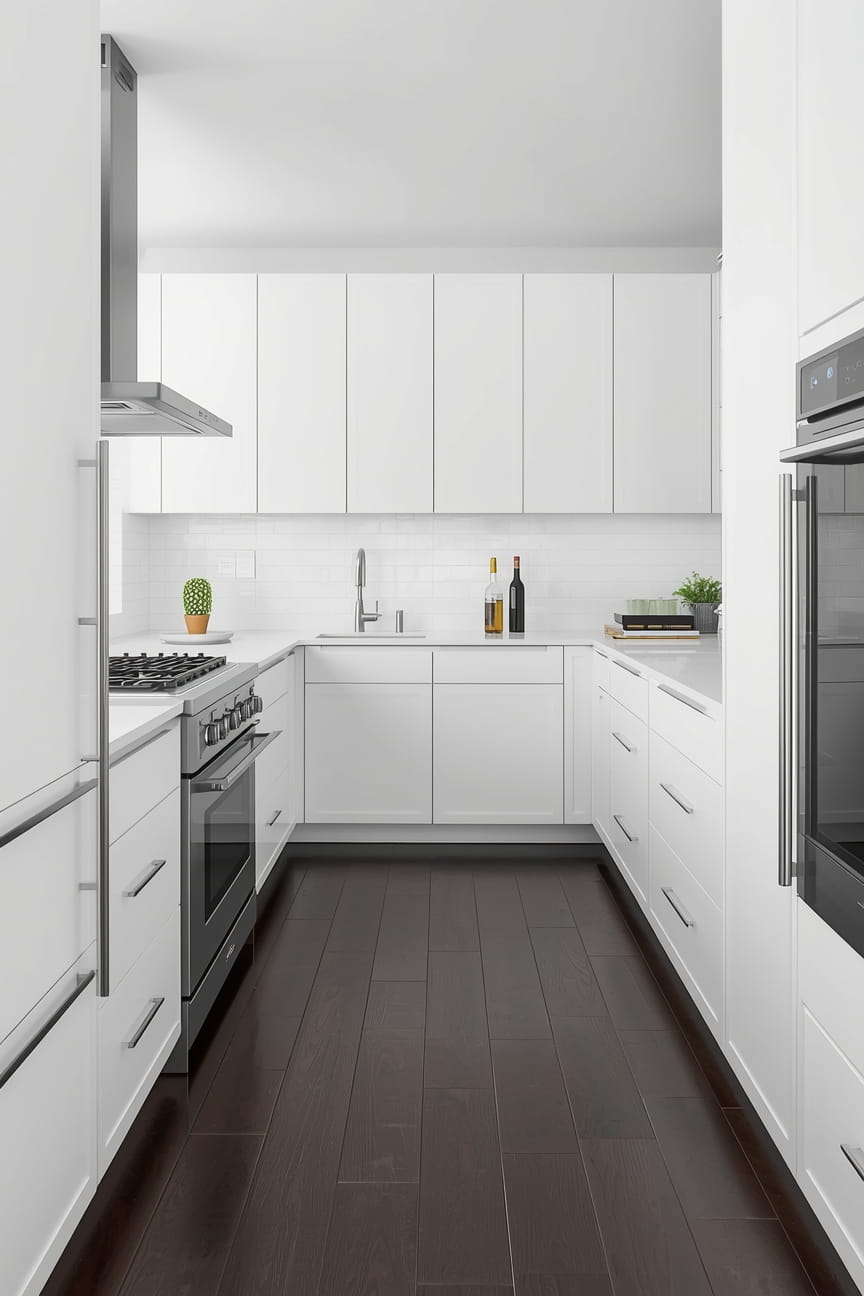 9 White Kitchen with Dark Floors Ideas for Timeless, Elegant Design