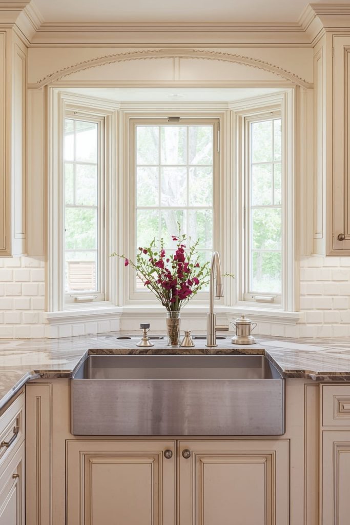 Wraparound Corner Kitchen Window for an Open Feel