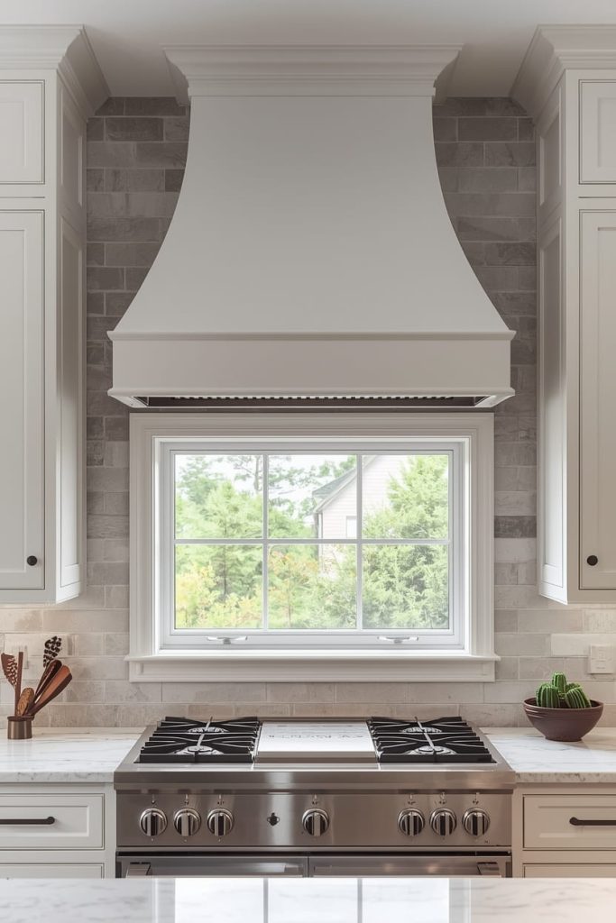 Awning Kitchen Window Over Stove for Ventilation Control