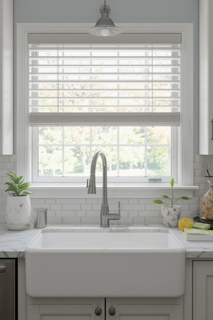 Cafe Curtains for Small Kitchen Sink Window