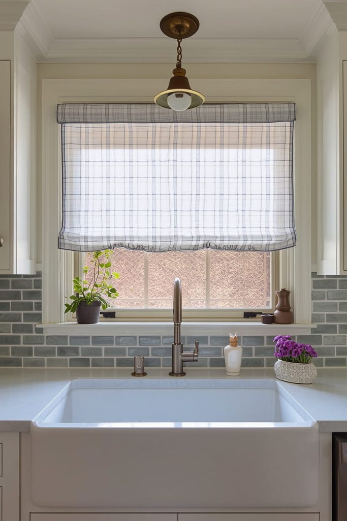 Café Curtains for a Classic Kitchen Window Over Sink Look