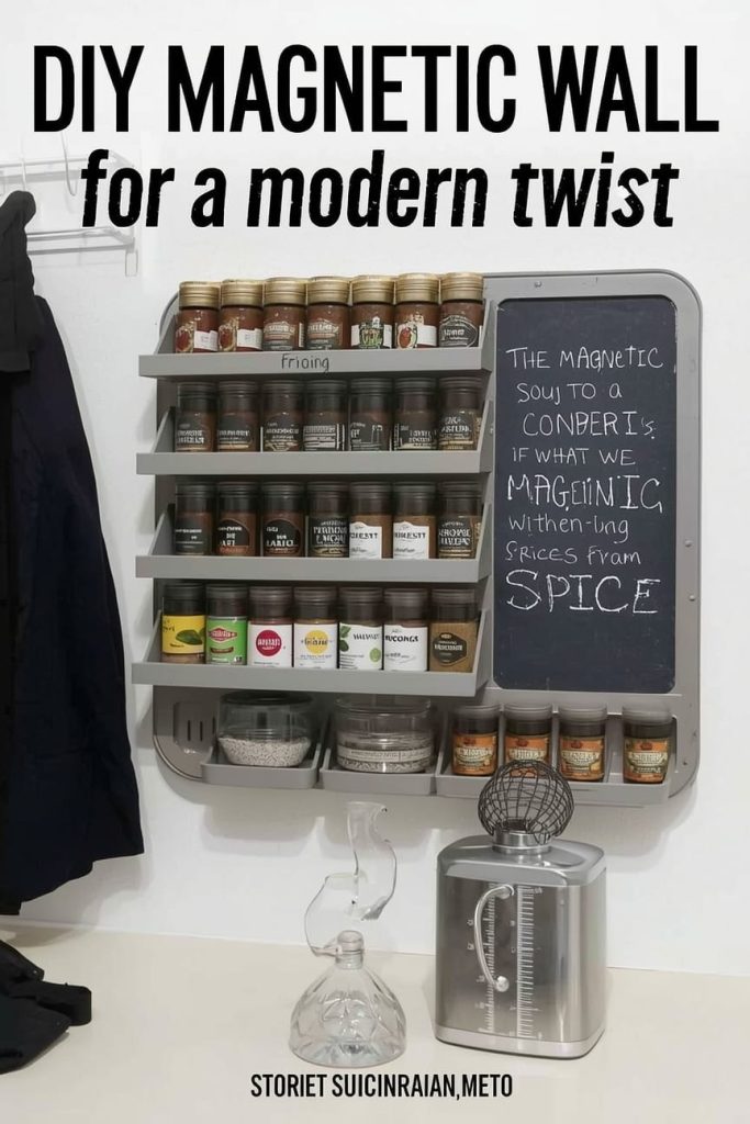 DIY Magnetic Wall Spice Rack for a Modern Twist