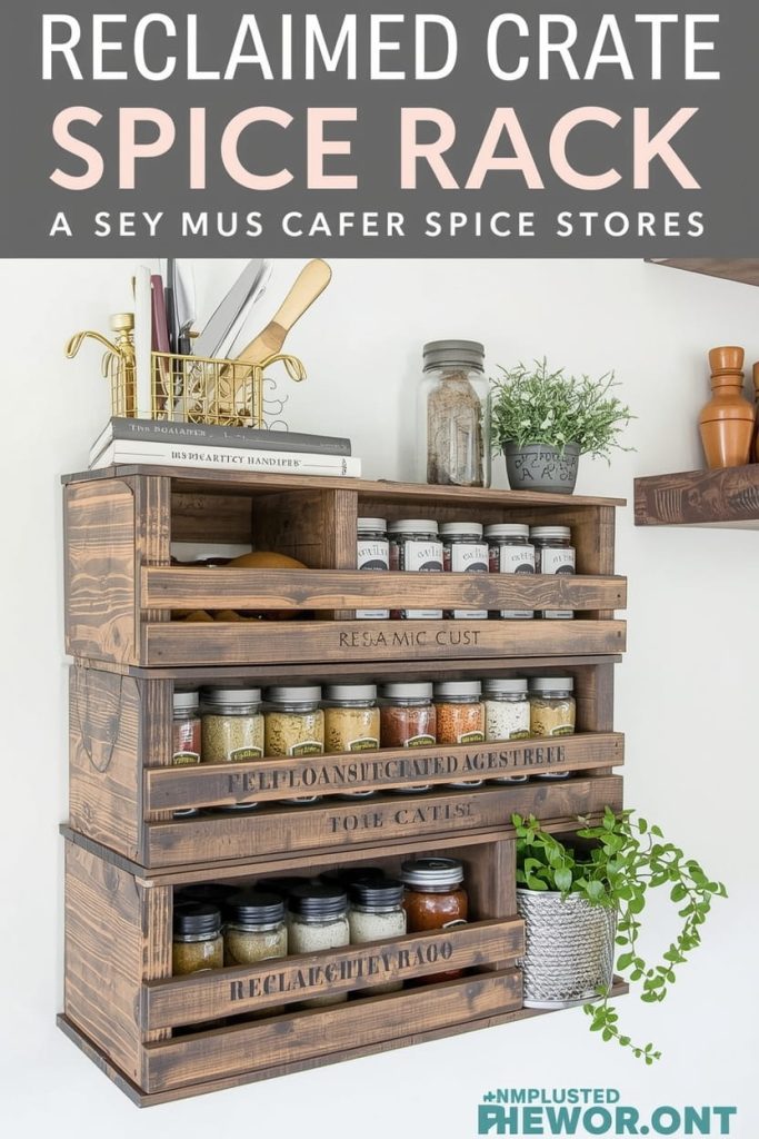 DIY Rustic Spice Rack Using Pallet Wood