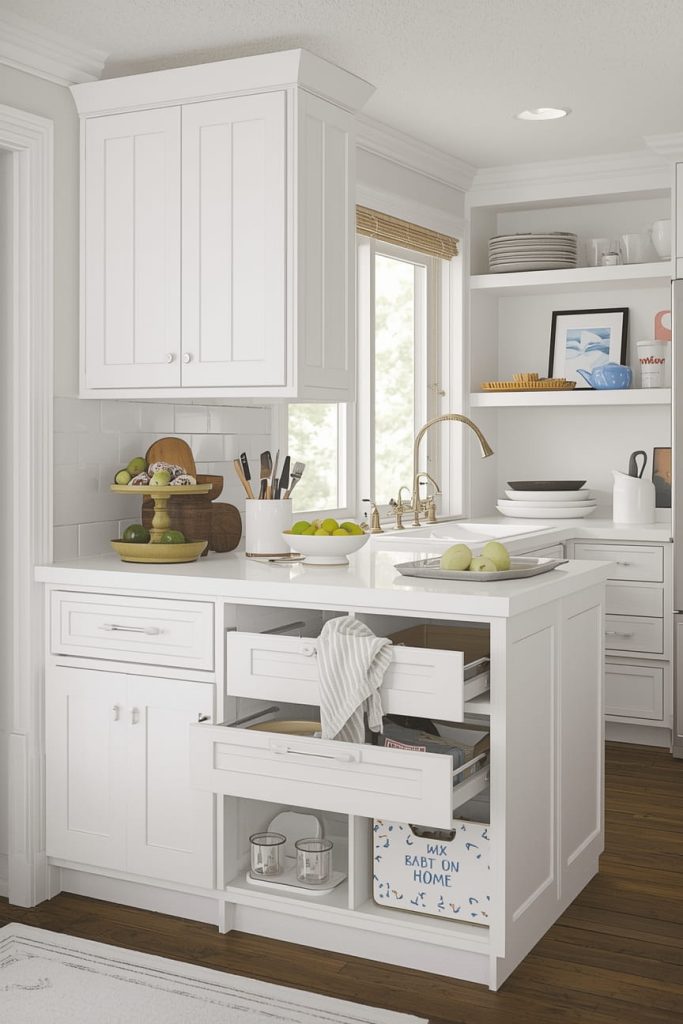Design Aesthetic Kitchen Organization with Open Shelving