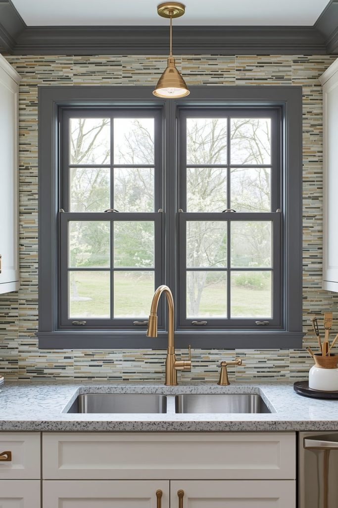 Double Kitchen Window for Ventilation and Light