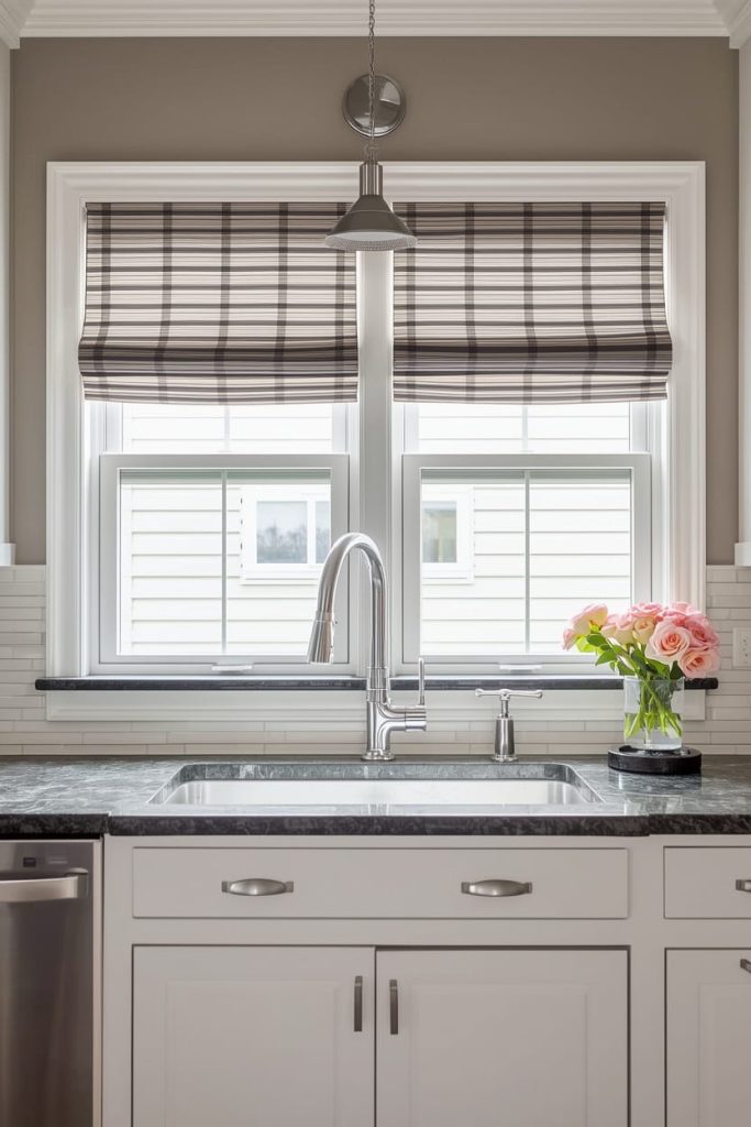 Double Kitchen Window with Shelves or Storage