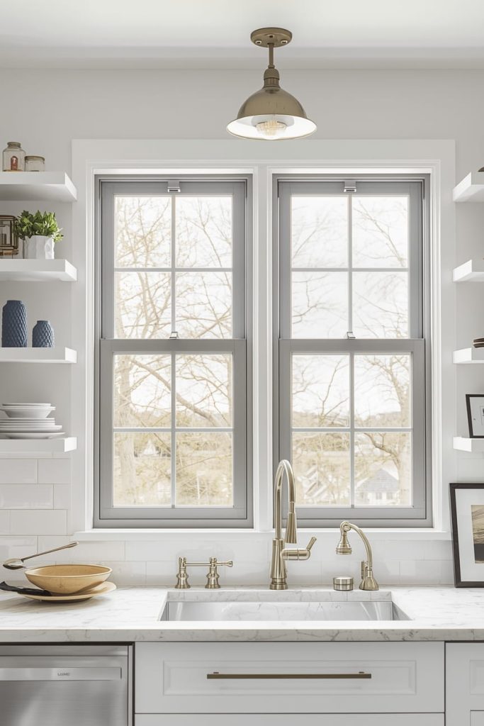 Farmhouse Double Kitchen Window Inspiration