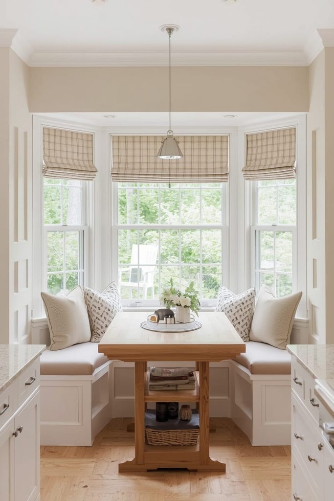 Farmhouse Kitchen Bay Window with Cozy Character