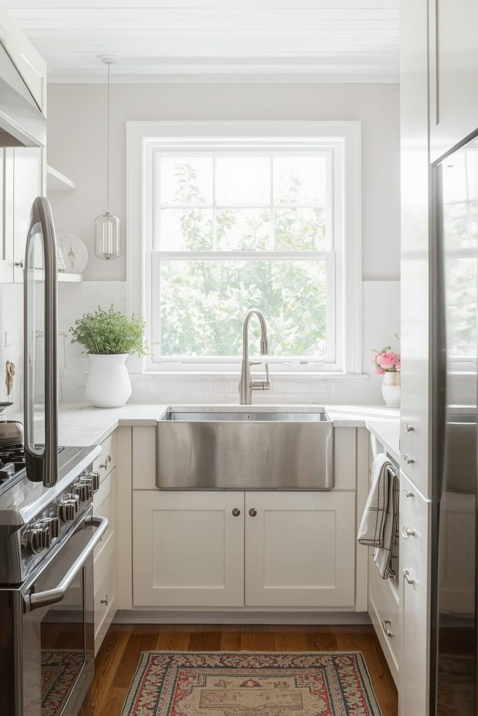 Farmhouse Low Kitchen Window Designs