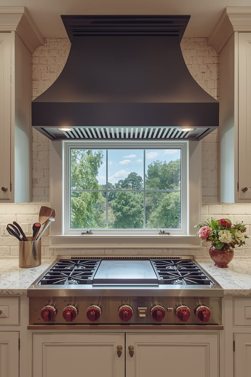 12 Kitchen Window Ideas Over Stove That Are Safe & Stylish