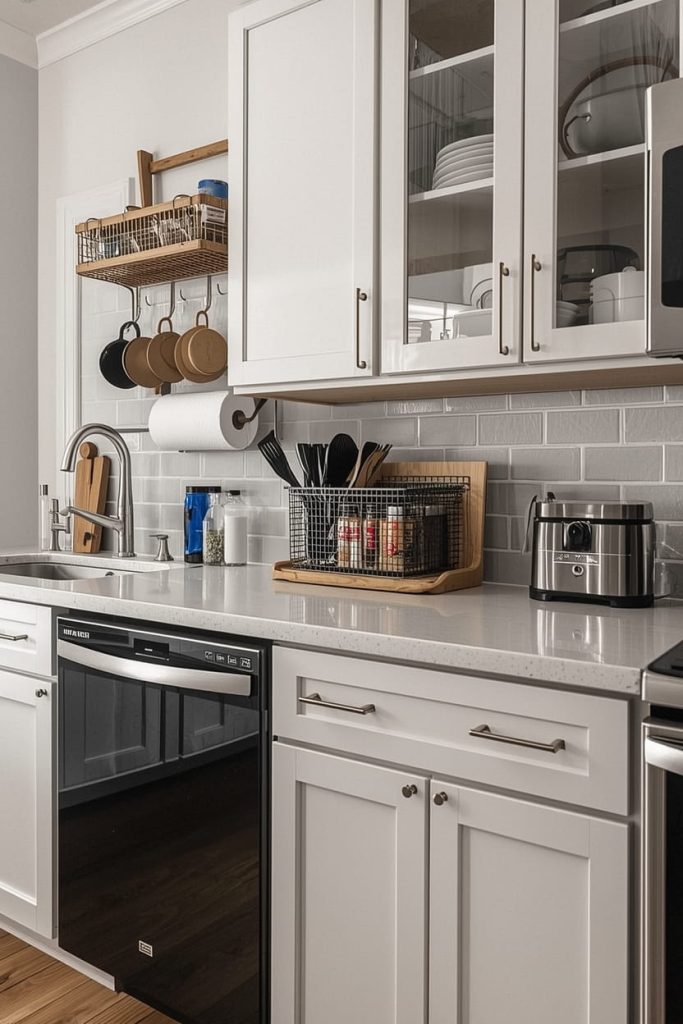 Hidden Kitchen Storage Inside Cabinet Doors