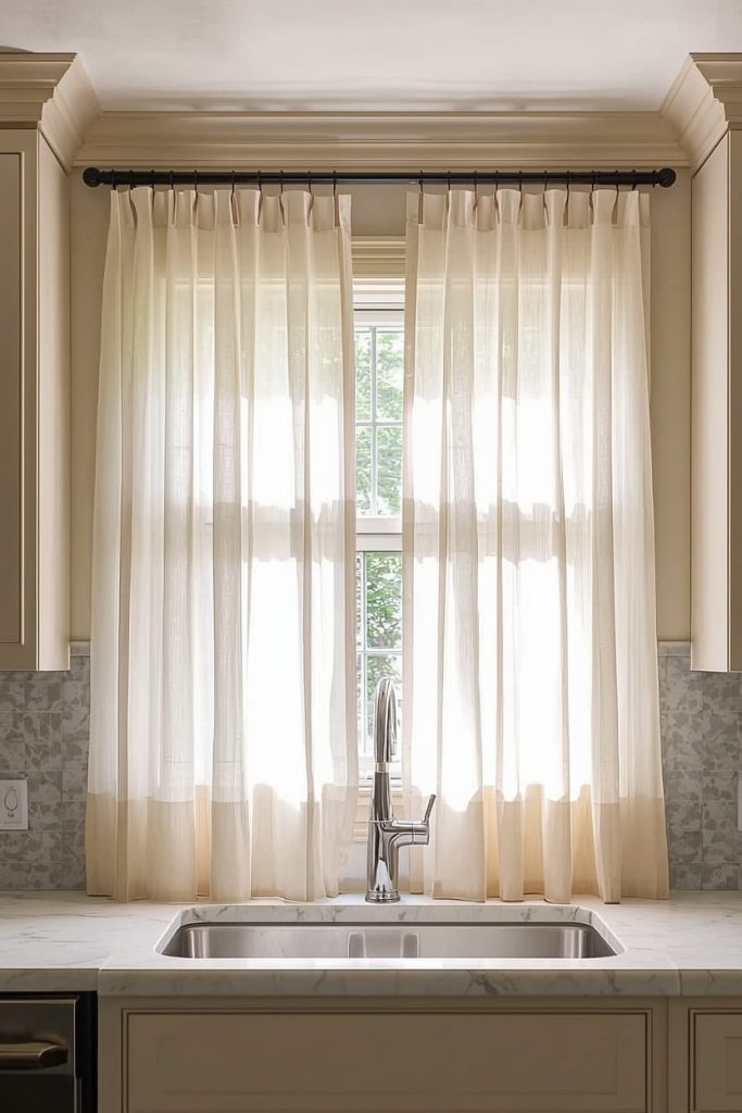  Layered Curtains for Kitchen Window Over Sink with Added Depth