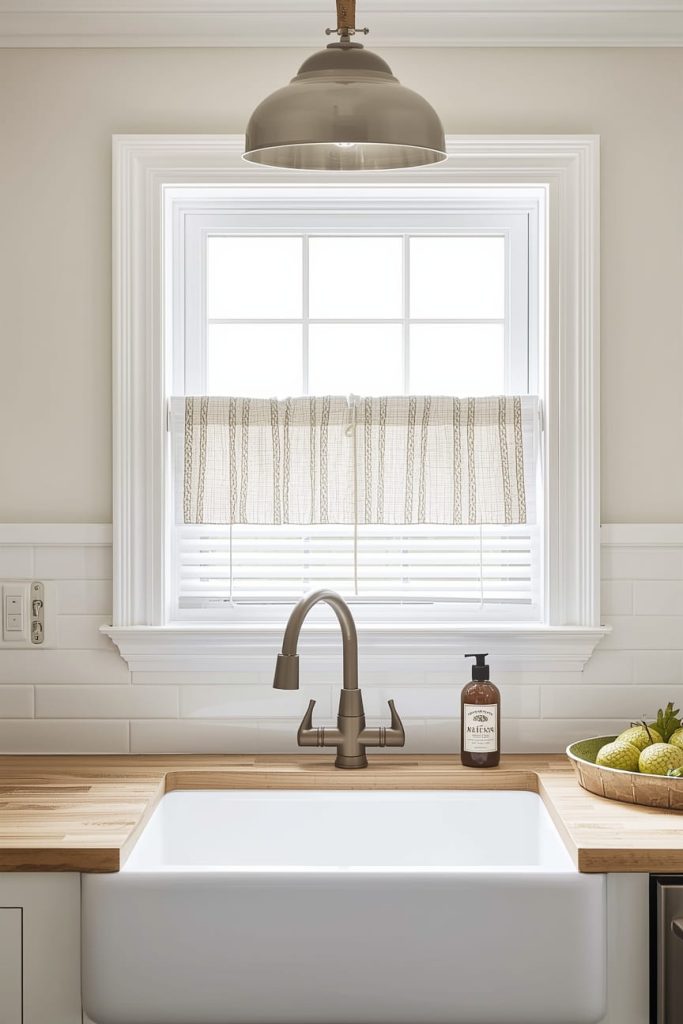Light-Filtering Curtains for Privacy at the Kitchen Sink