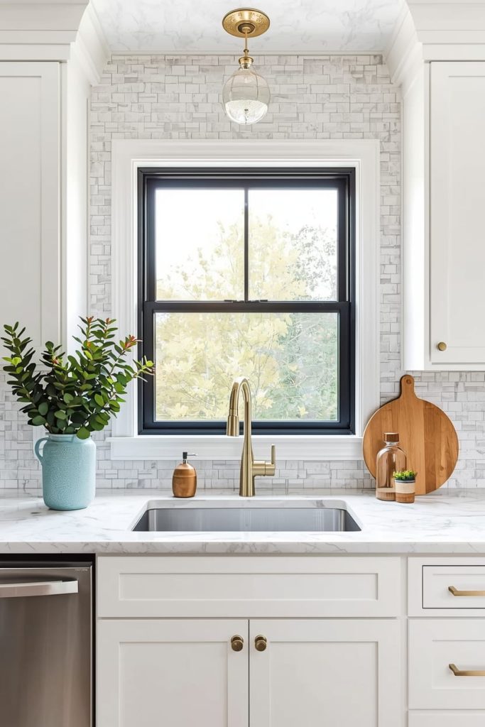 Low Kitchen Window Lighting Ideas