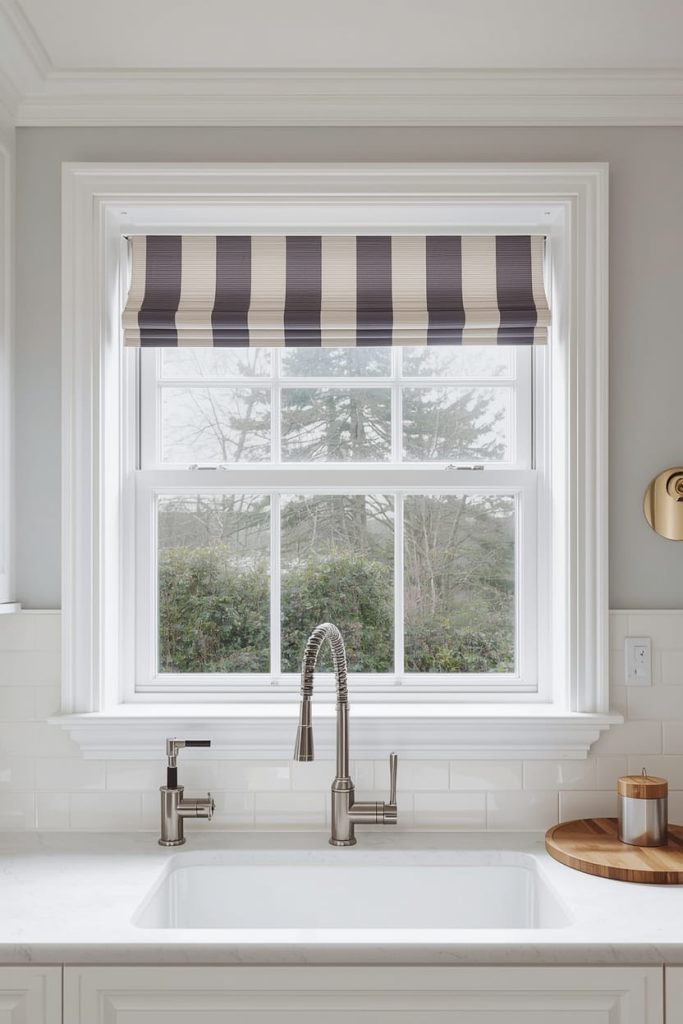 Minimalist Kitchen Window Above Stove